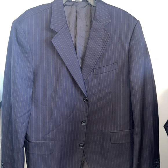 Dolce & Gabbana Blue Wool Suit with Notched Lapels